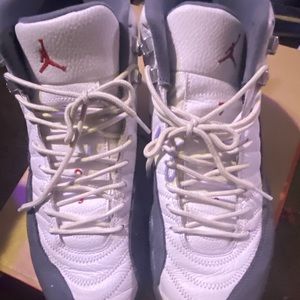 Dark gray Jordan 12s